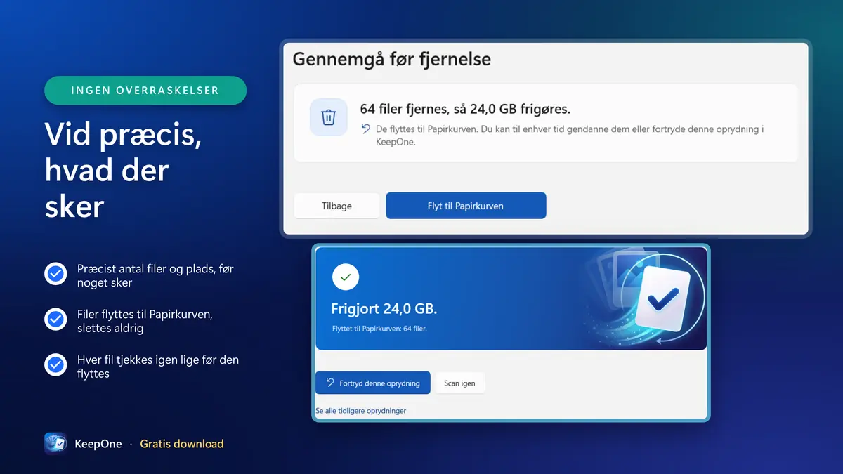 Vid præcis, hvad der sker, før noget flyttes