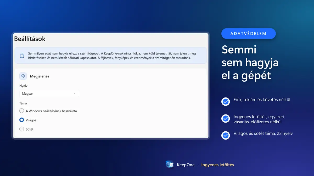Adatvédelem: fiók és reklám nélkül, semmi sem hagyja el a gépét