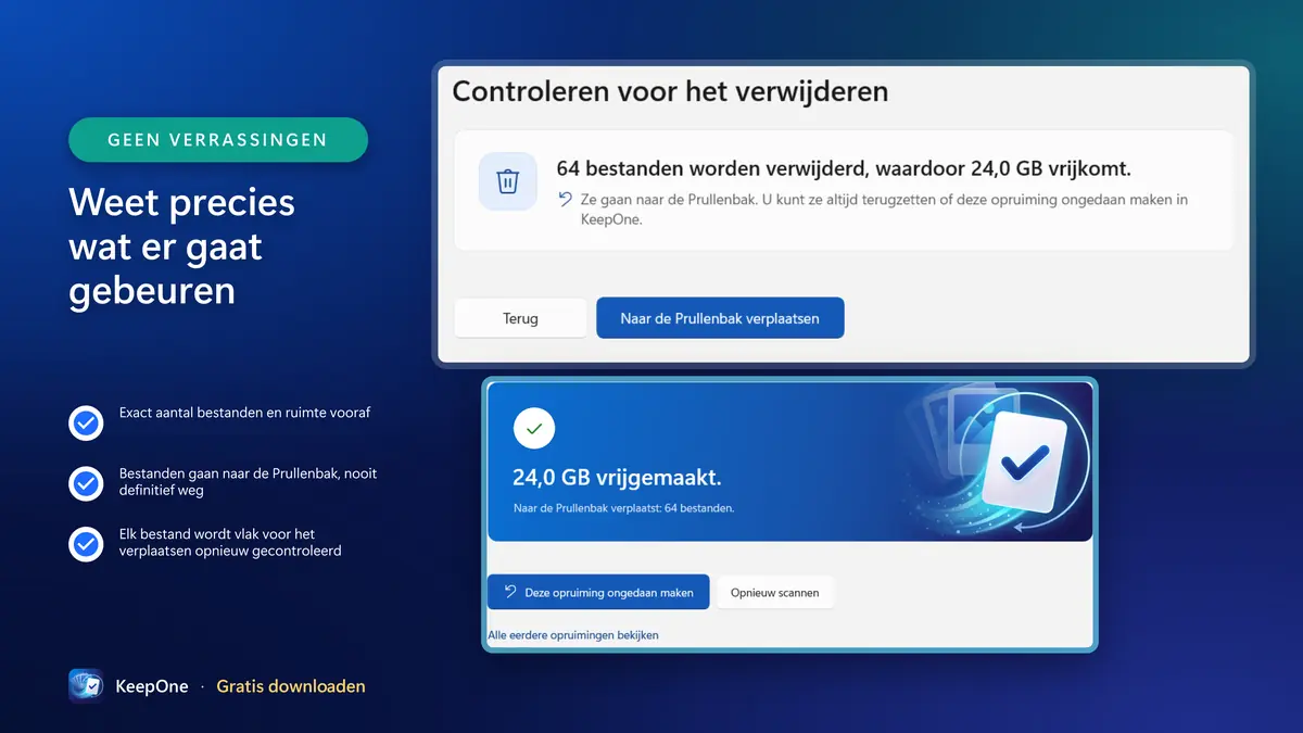 Weet precies wat er gebeurt voordat er iets wordt verplaatst