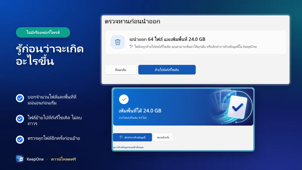 รู้ก่อนว่าจะเกิดอะไรขึ้นก่อนย้ายไฟล์ใดๆ
