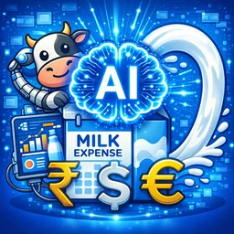 Milk Monthly Expense Calendar Logo