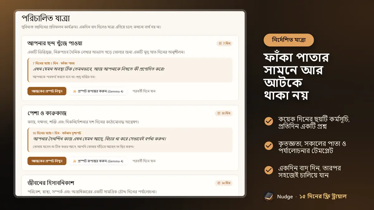 ফাঁকা পাতার সামনে আর আটকে থাকা নয়