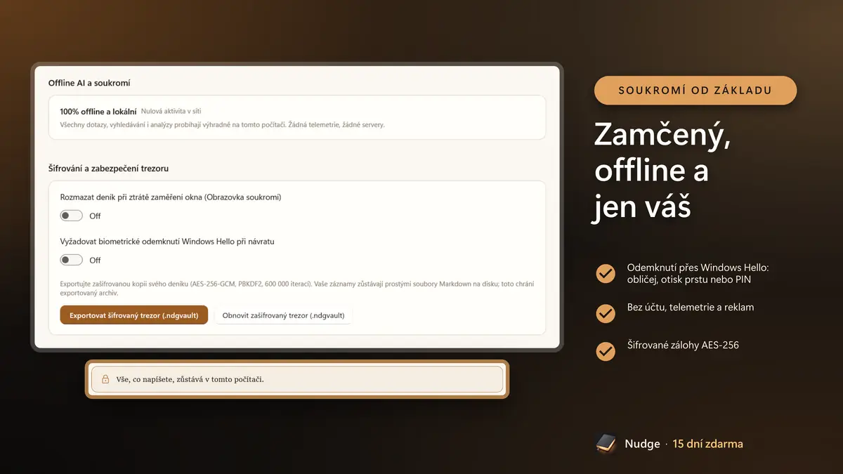 Zamčený, offline a jen váš