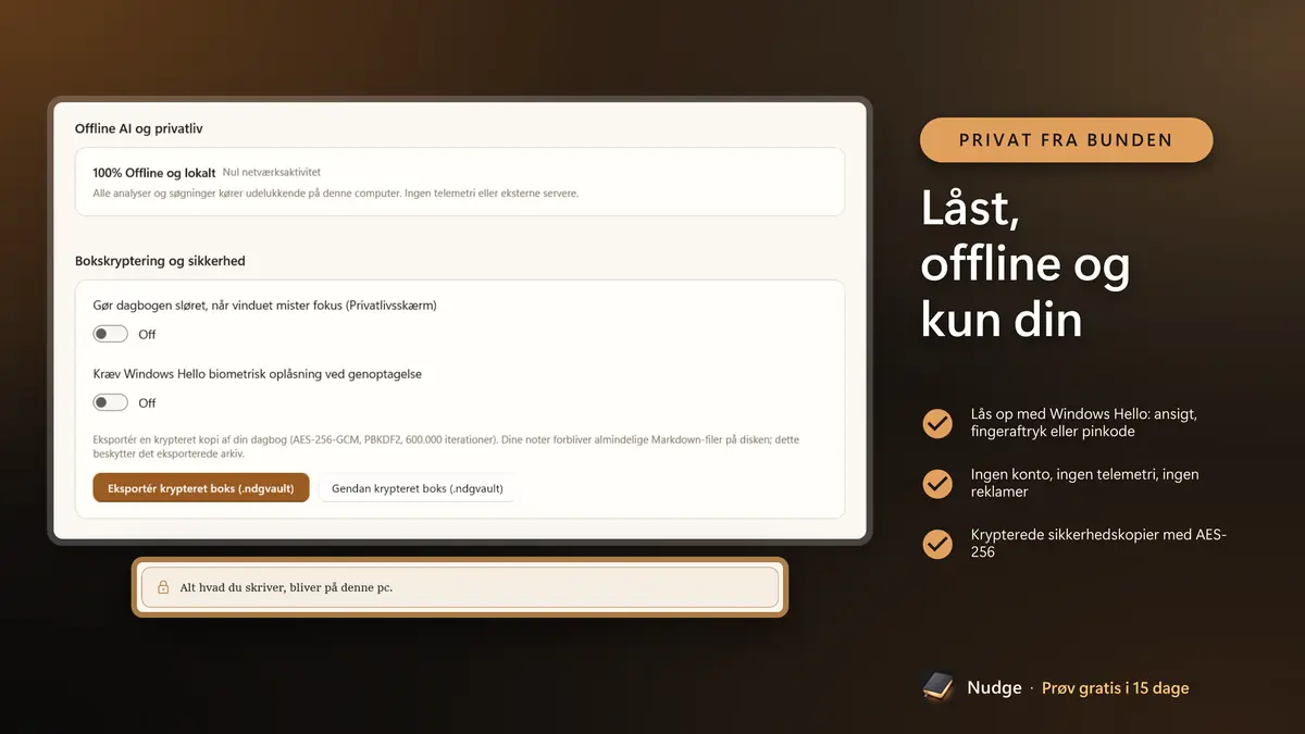 Låst, offline og kun din