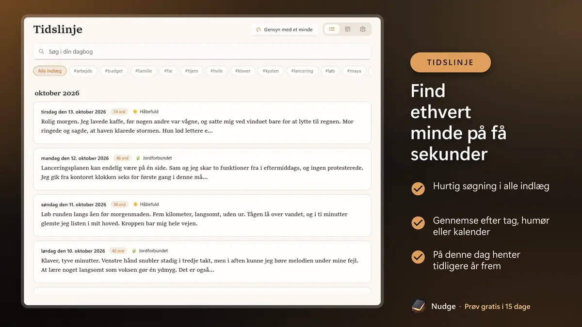 Find ethvert minde på få sekunder