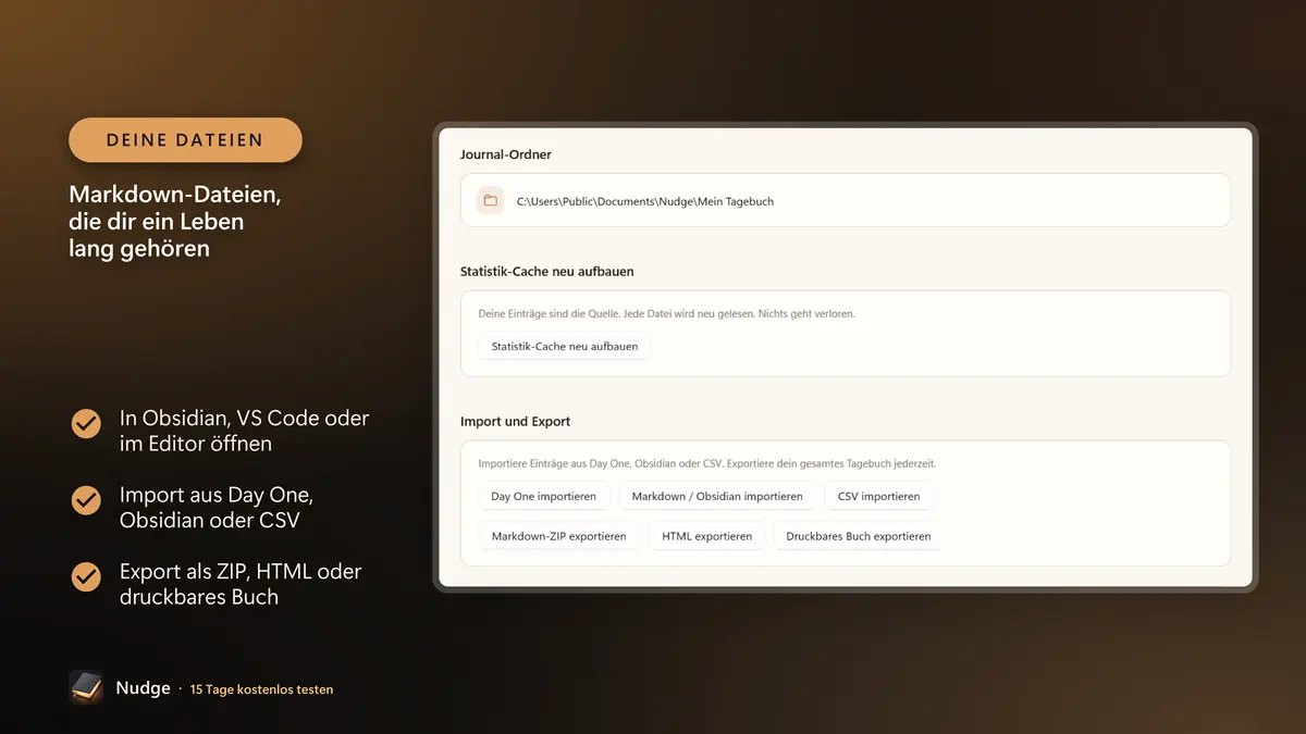 Markdown-Dateien, die dir ein Leben lang gehören