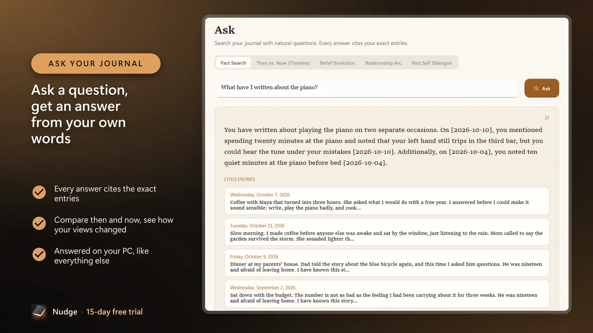 Ask a question, get an answer from your own words