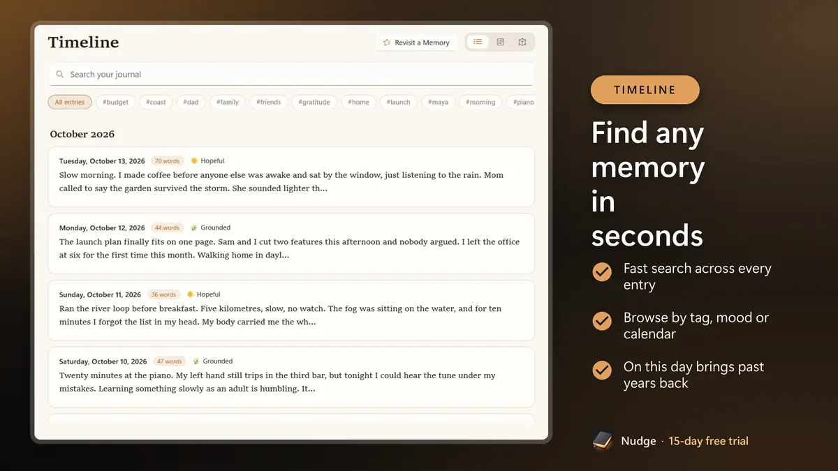 Find any memory in seconds