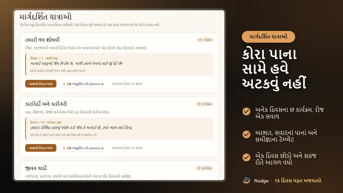 કોરા પાના સામે હવે અટકવું નહીં