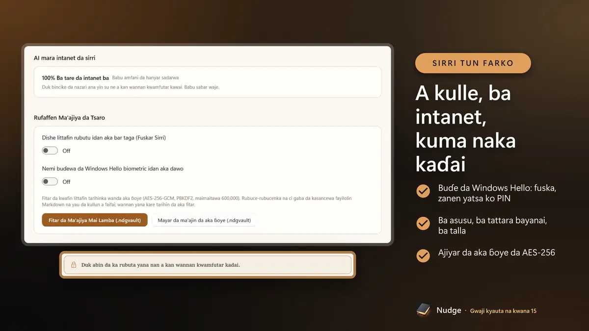 A kulle, ba intanet, kuma naka kaɗai