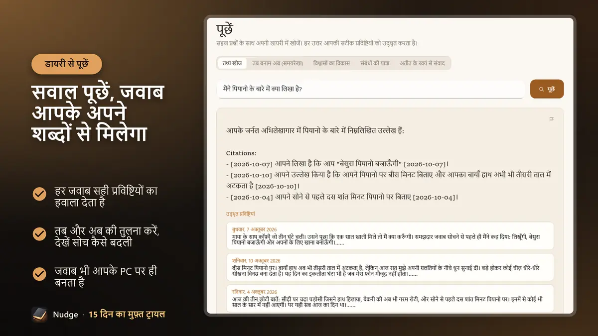 सवाल पूछें, जवाब आपके अपने शब्दों से मिलेगा
