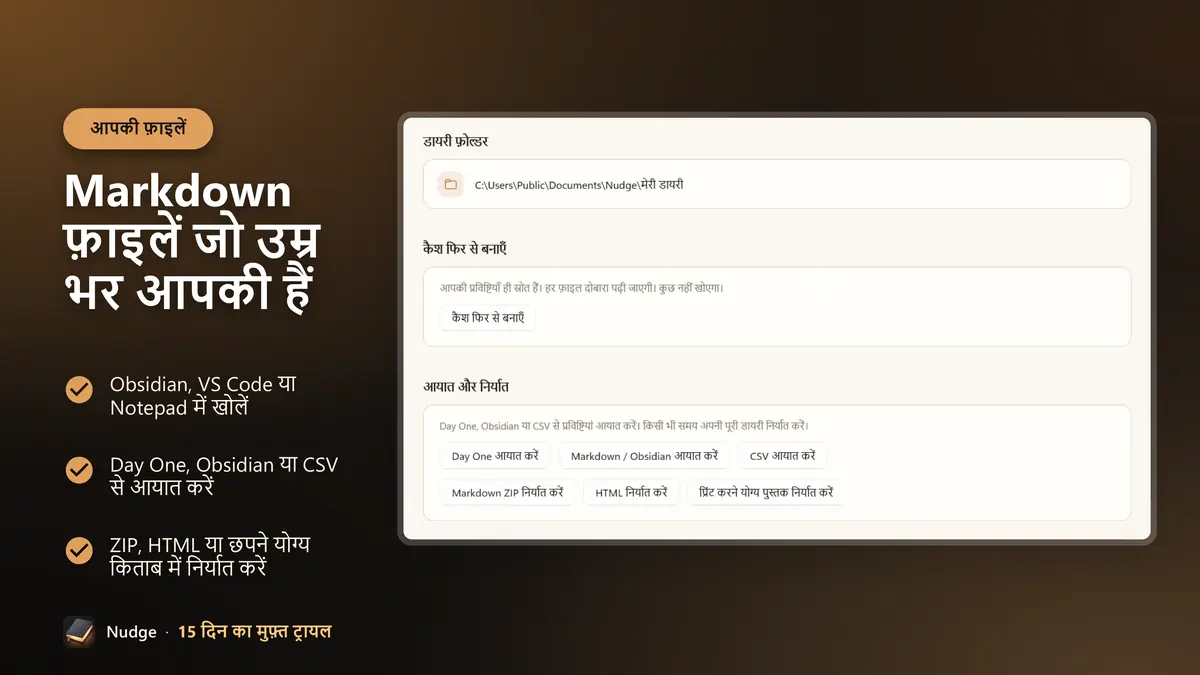 Markdown फ़ाइलें जो उम्र भर आपकी हैं