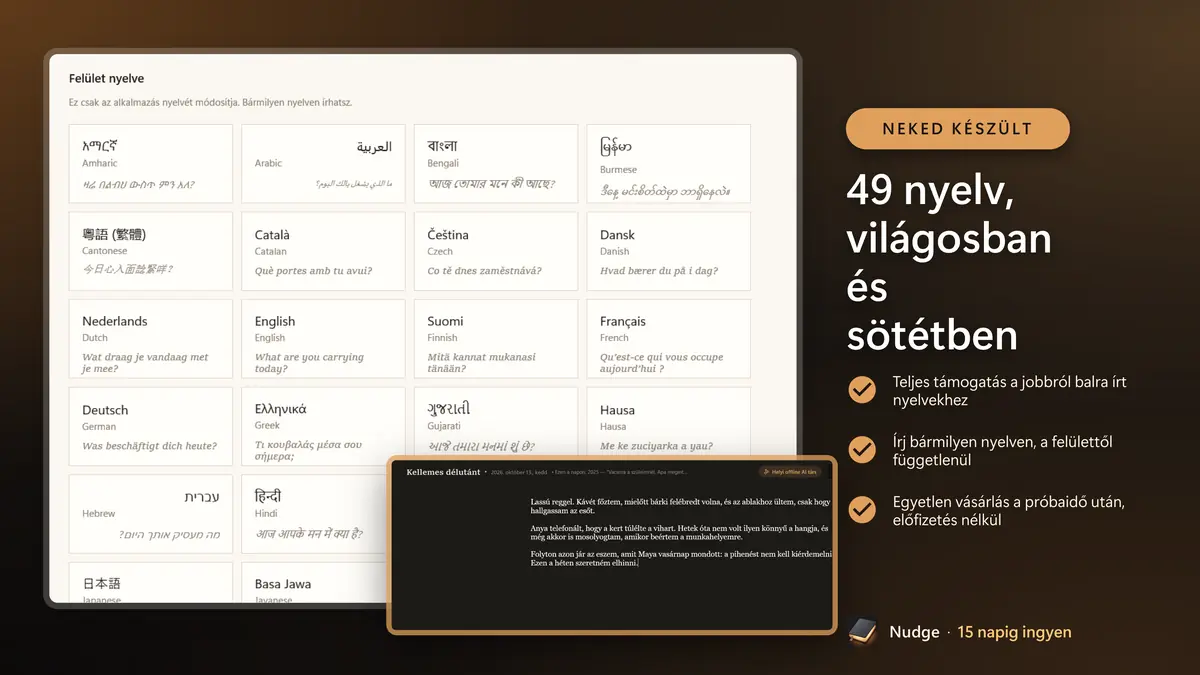 49 nyelv, világosban és sötétben