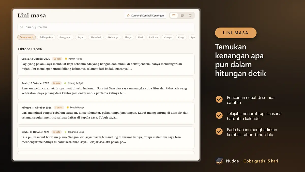 Temukan kenangan apa pun dalam hitungan detik