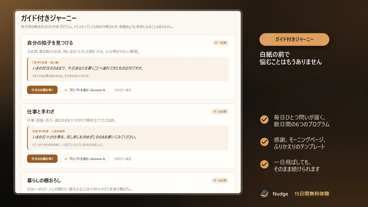 白紙の前で悩むことはもうありません