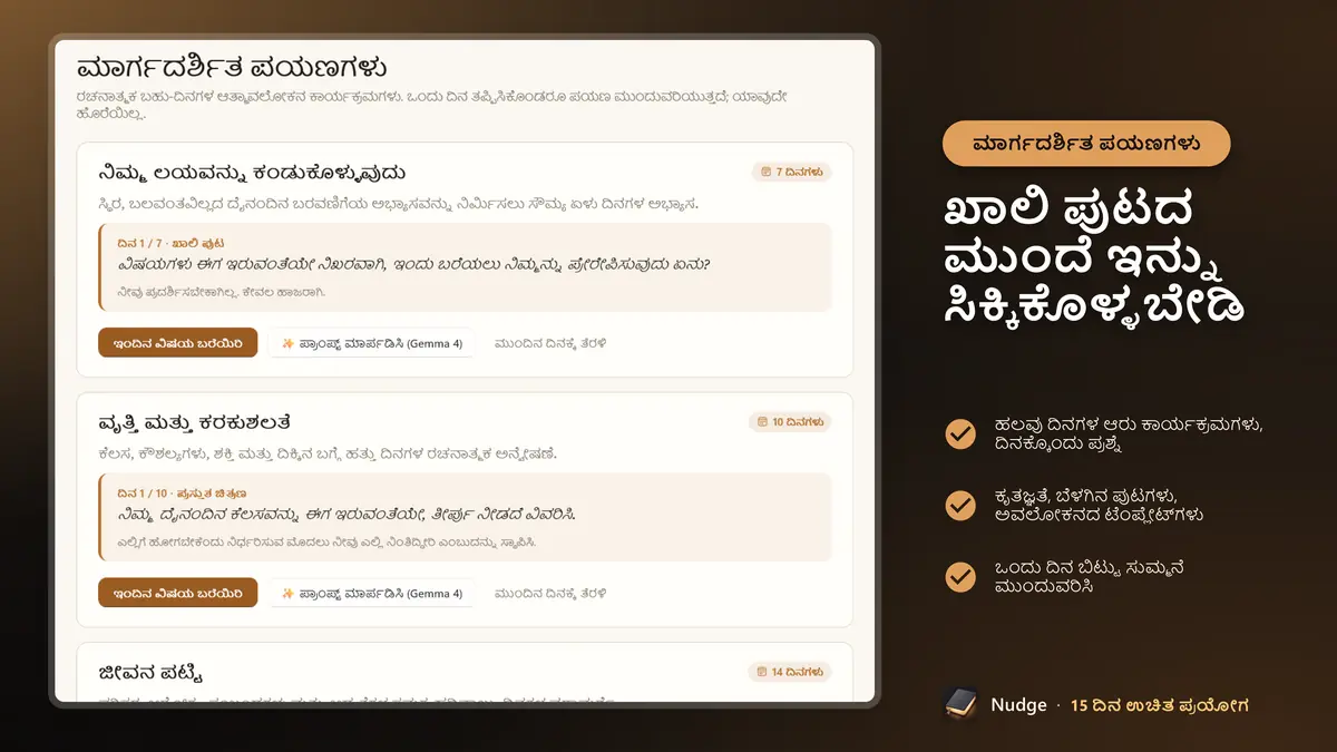 ಖಾಲಿ ಪುಟದ ಮುಂದೆ ಇನ್ನು ಸಿಕ್ಕಿಕೊಳ್ಳಬೇಡಿ