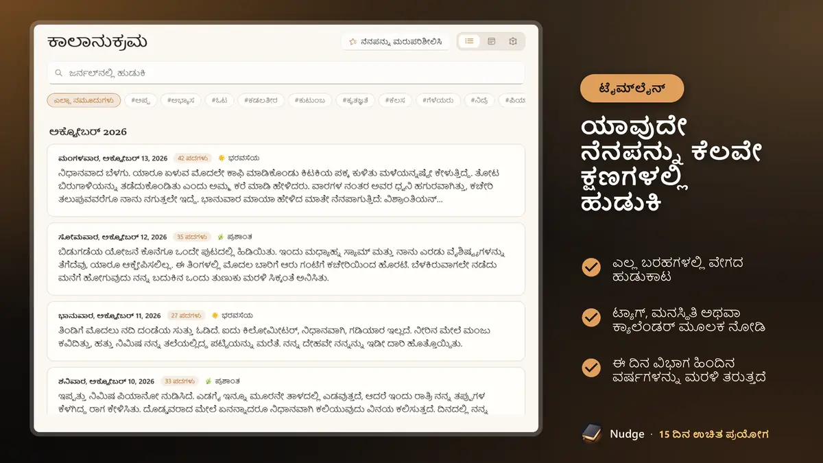 ಯಾವುದೇ ನೆನಪನ್ನು ಕೆಲವೇ ಕ್ಷಣಗಳಲ್ಲಿ ಹುಡುಕಿ
