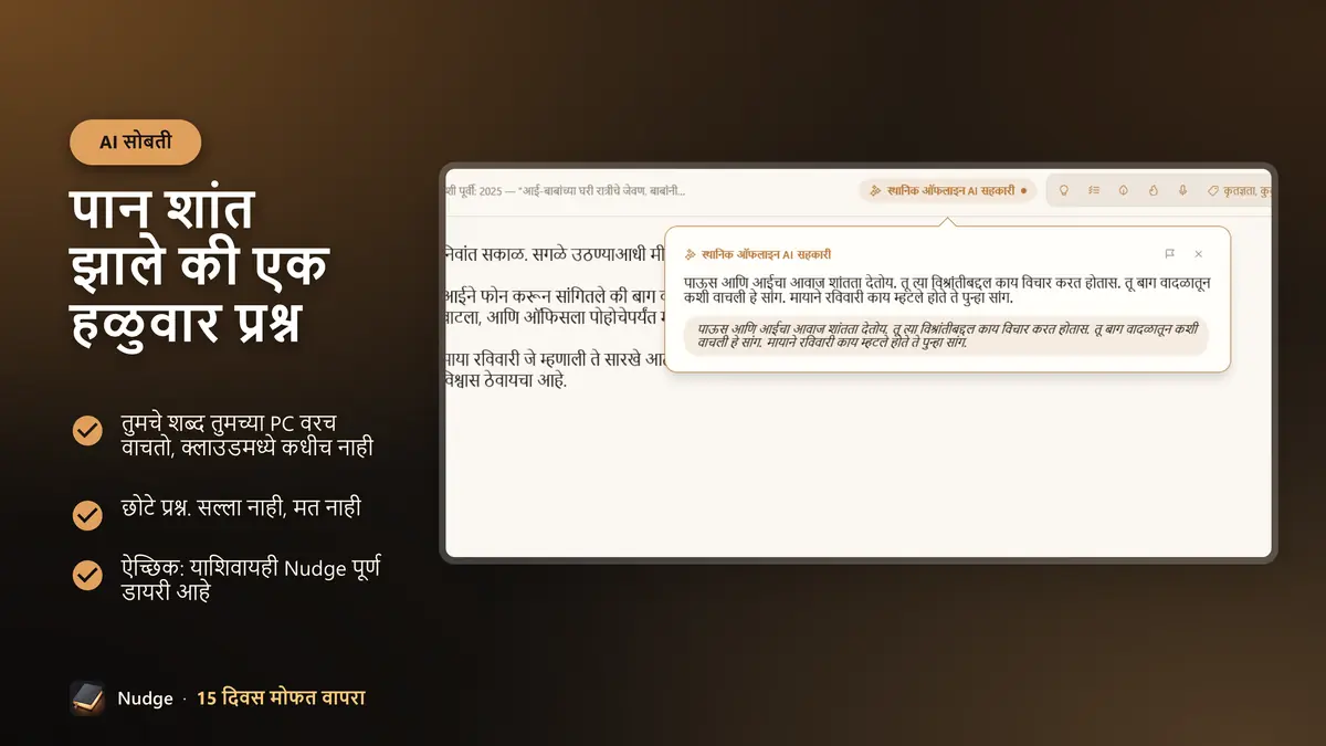 पान शांत झाले की एक हळुवार प्रश्न