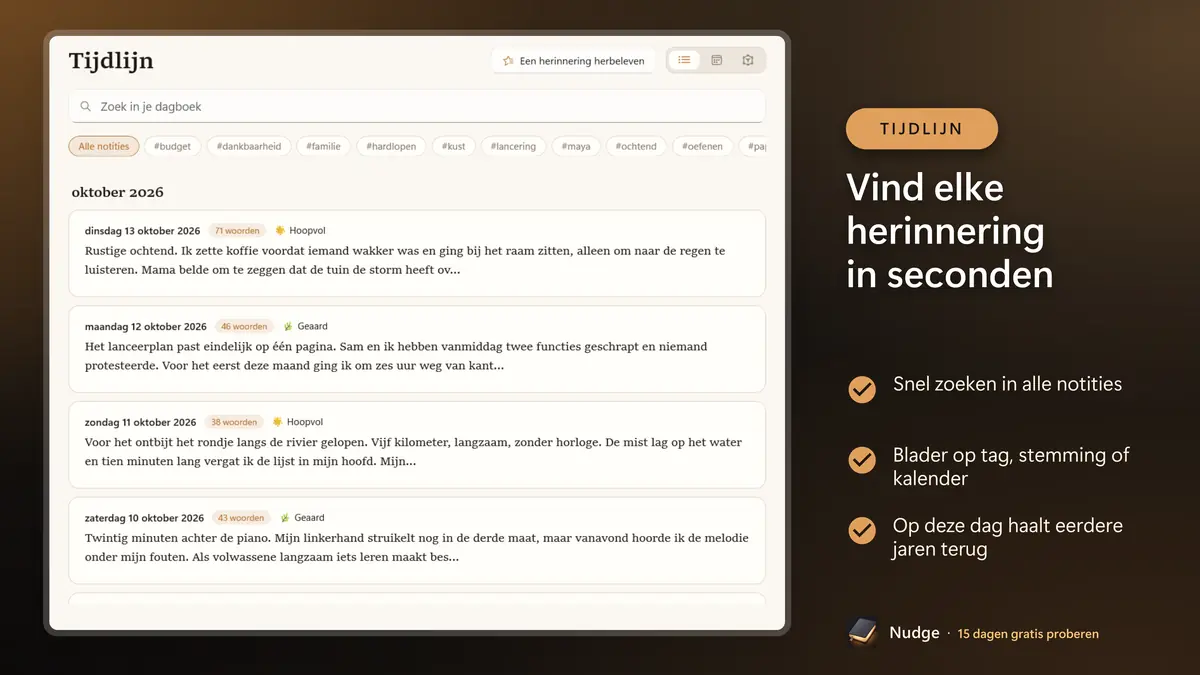 Vind elke herinnering in seconden