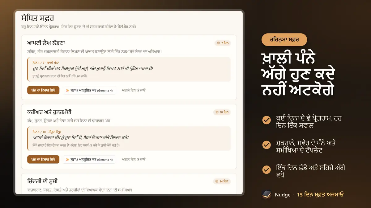 ਖ਼ਾਲੀ ਪੰਨੇ ਅੱਗੇ ਹੁਣ ਕਦੇ ਨਹੀਂ ਅਟਕੋਗੇ