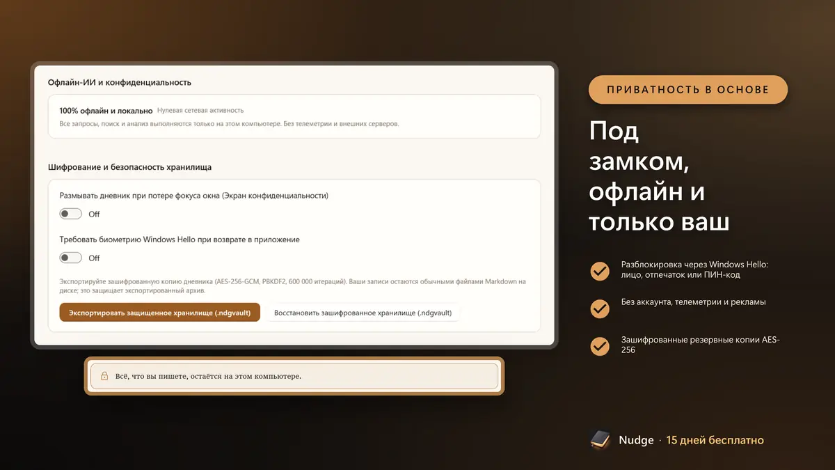 Под замком, офлайн и только ваш