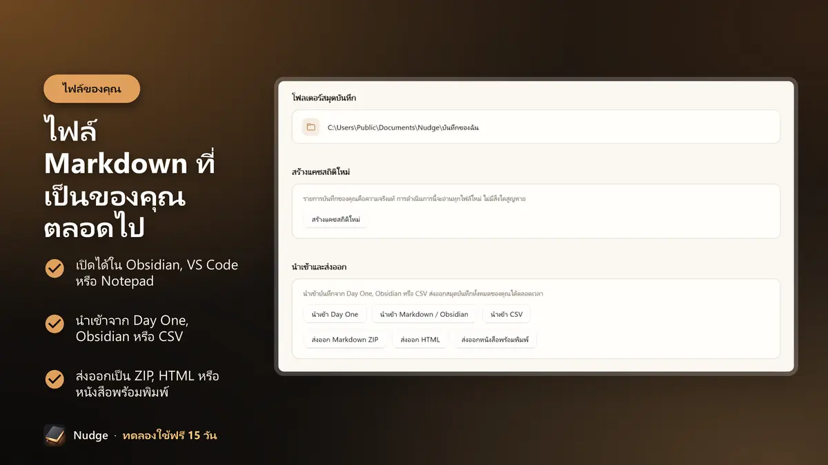 ไฟล์ Markdown ที่เป็นของคุณตลอดไป