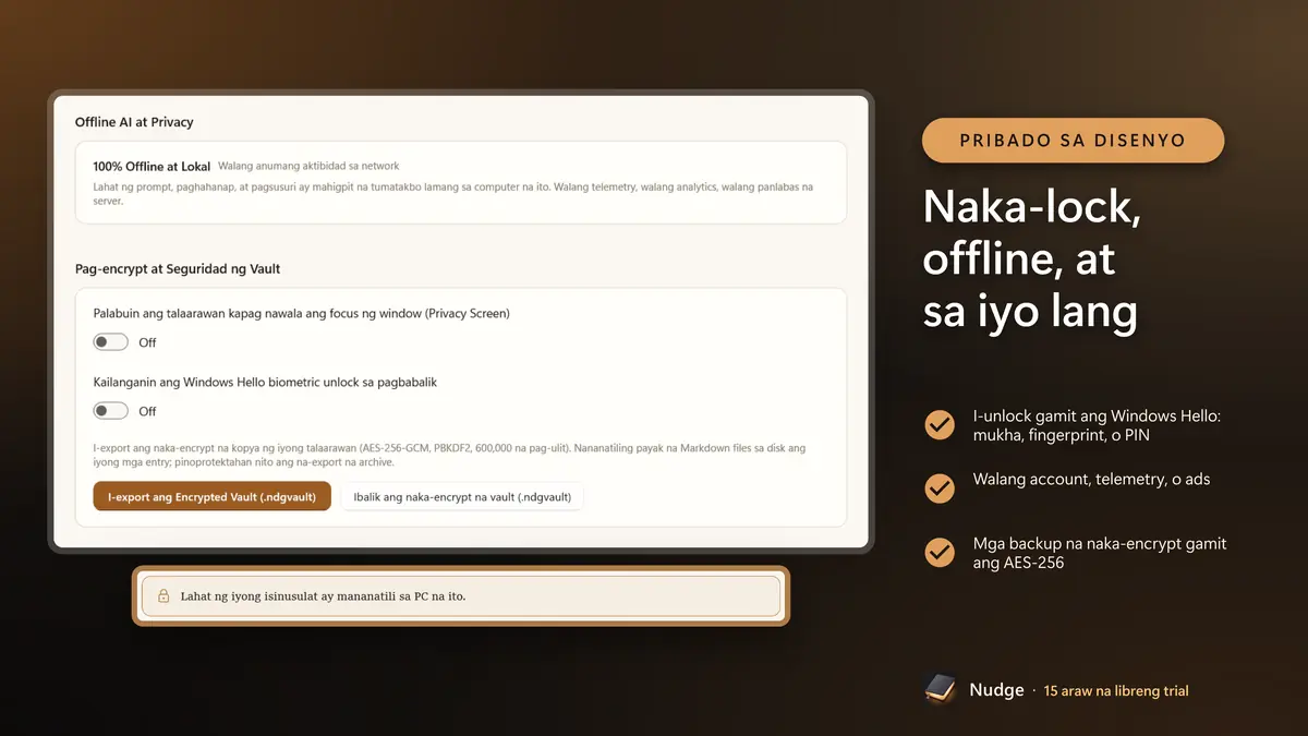 Naka-lock, offline, at sa iyo lang
