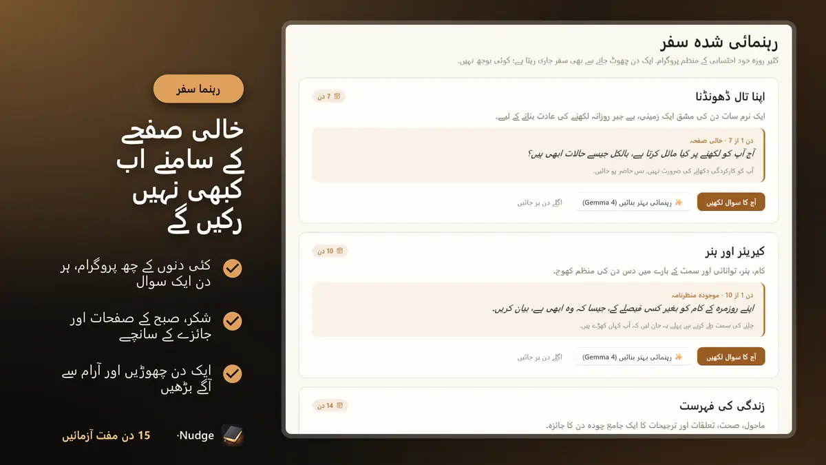 خالی صفحے کے سامنے اب کبھی نہیں رکیں گے