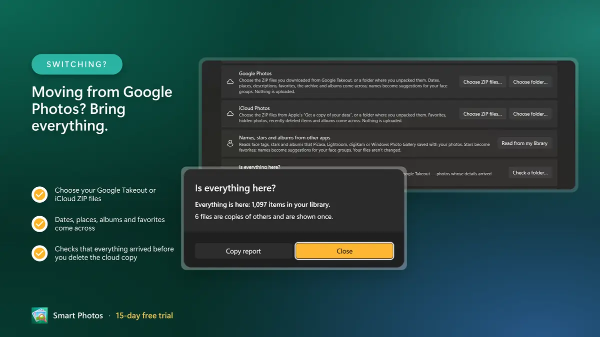 Moving from Google Photos? Bring your Takeout with dates, albums and favorites