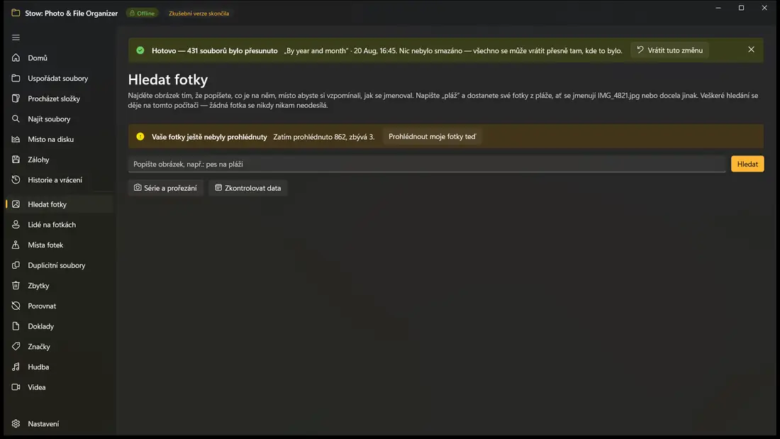 Hledejte fotky podle toho, co je na nich