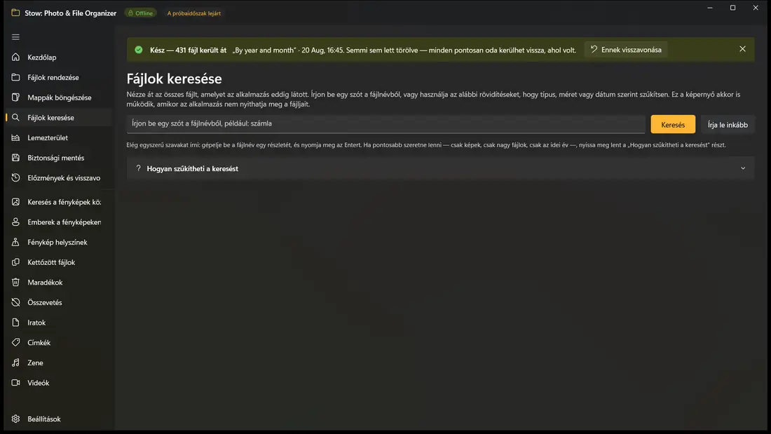 Keress a fájljaid között
