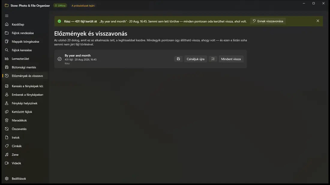 Egy gomb mindent visszatesz