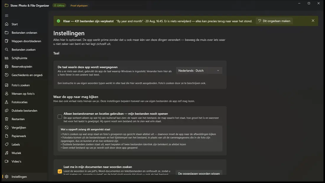 Er verlaat niets de pc