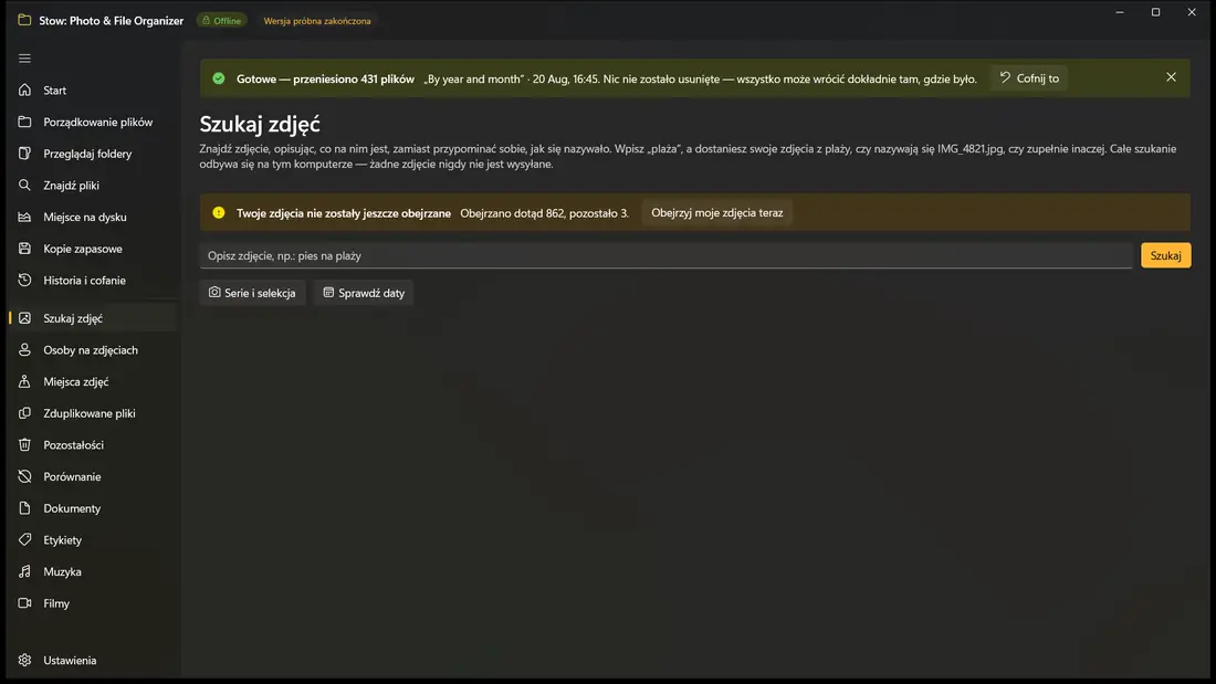 Szukaj zdjęć po tym, co na nich jest