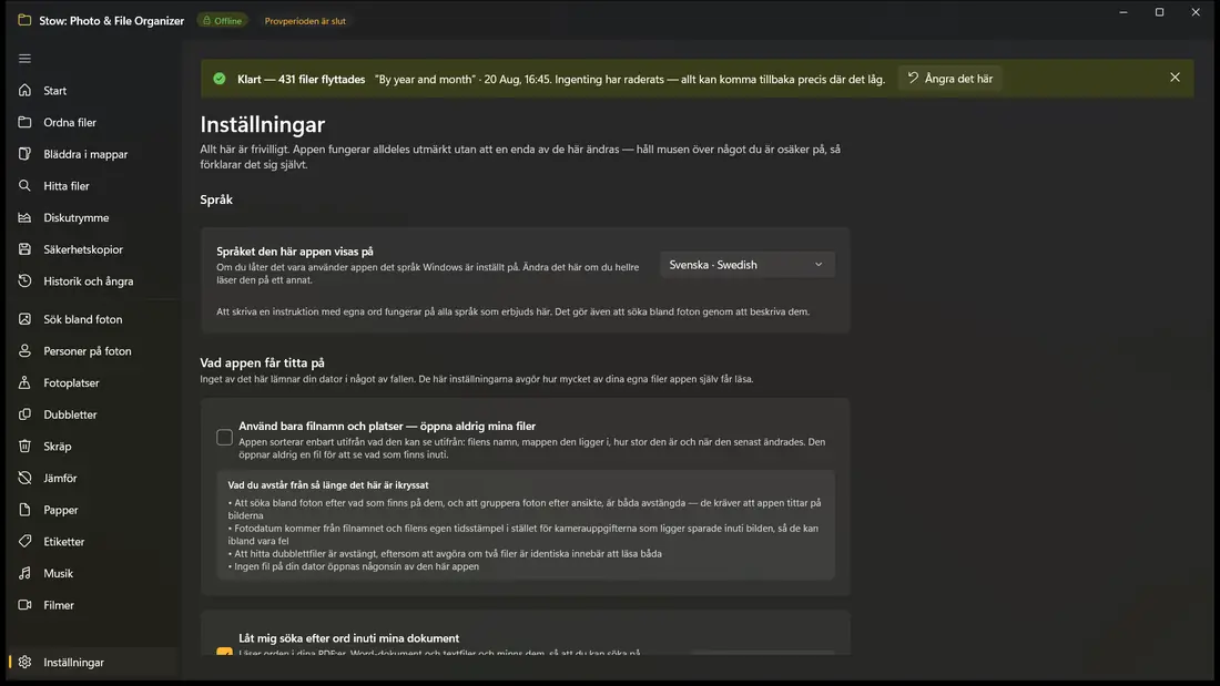 Ingenting lämnar datorn